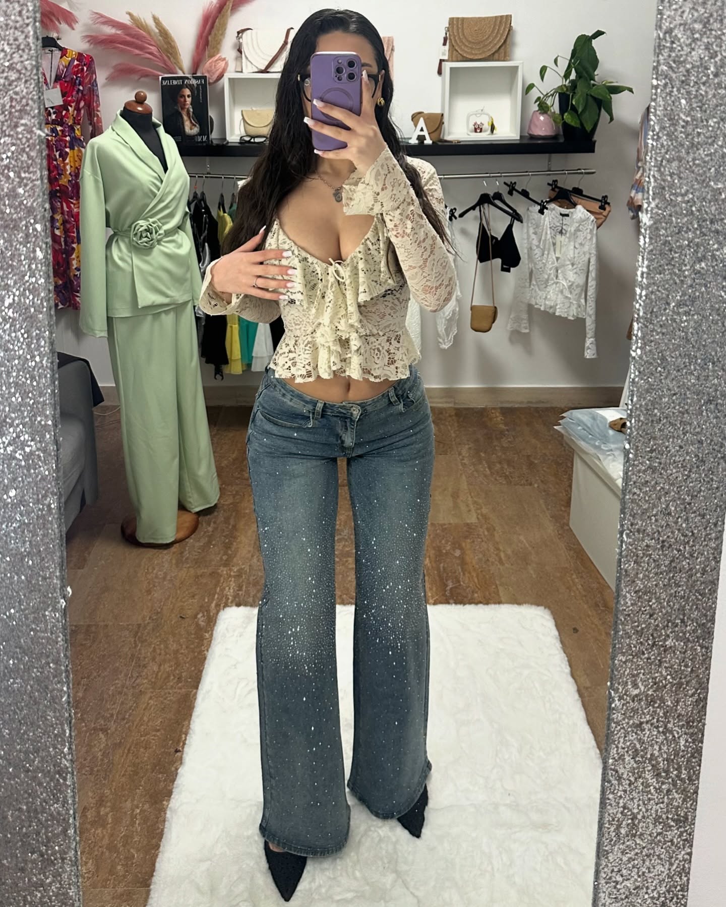 Jeans Brillantinato